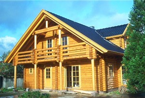Wohnblockhaus WB 116 Holzhaus-Rundbohlen-Rundbalken-Wohnhaus-WB02