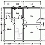 WB 116, WF=160m² Grundriss Obergeschoss Holzhaus-Rundbohlen-Rundbalken-Wohnhaus-grundriss-WB02_1_obergeschoss