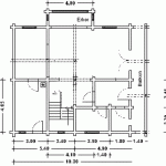 WB 116, WF=160m² Grundriss Erdgeschoss Holzhaus-Rundbohlen-Rundbalken-Wohnhaus-grundriss-WB02_1_ergeschoss