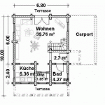WB 05, WF=100m² Grundriss Erdgeschoss Rundbohlenhaus-grundriss-WB05_erdgeschoss