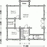 WB 07 Var.1, WF=165m² Grundriss Erdgeschoss (Preise s. Preisliste) Holzhaus-Rundbohlen-Rundbalken-Wohnhaus-grundriss-WB02_1_ergeschoss