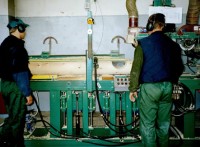 Fräsung der Bohlen